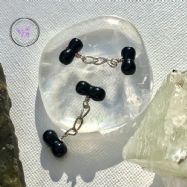 Black Onyx Bubble Chain Cufflinks